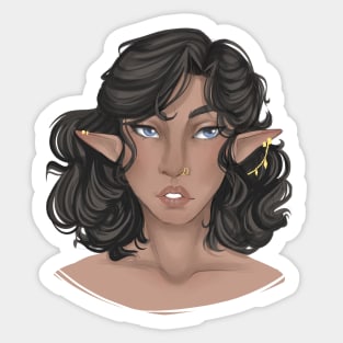 Beautiful Elf Woman Sticker